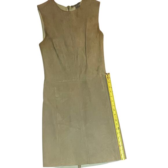 Vince 100% Lamb Leather Dress Sz 2 Green – Excellent Condition w/ Pockets luxury - Picture 7 of 12